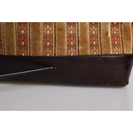 Dolce & Gabbana Beige Maroon Velvet Leather Jacquard Travel Handbag Bag BAG4368