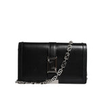 Versace Black Calfskin Leather Chain Strap Shoulder Crossbody Bag BAG4391
