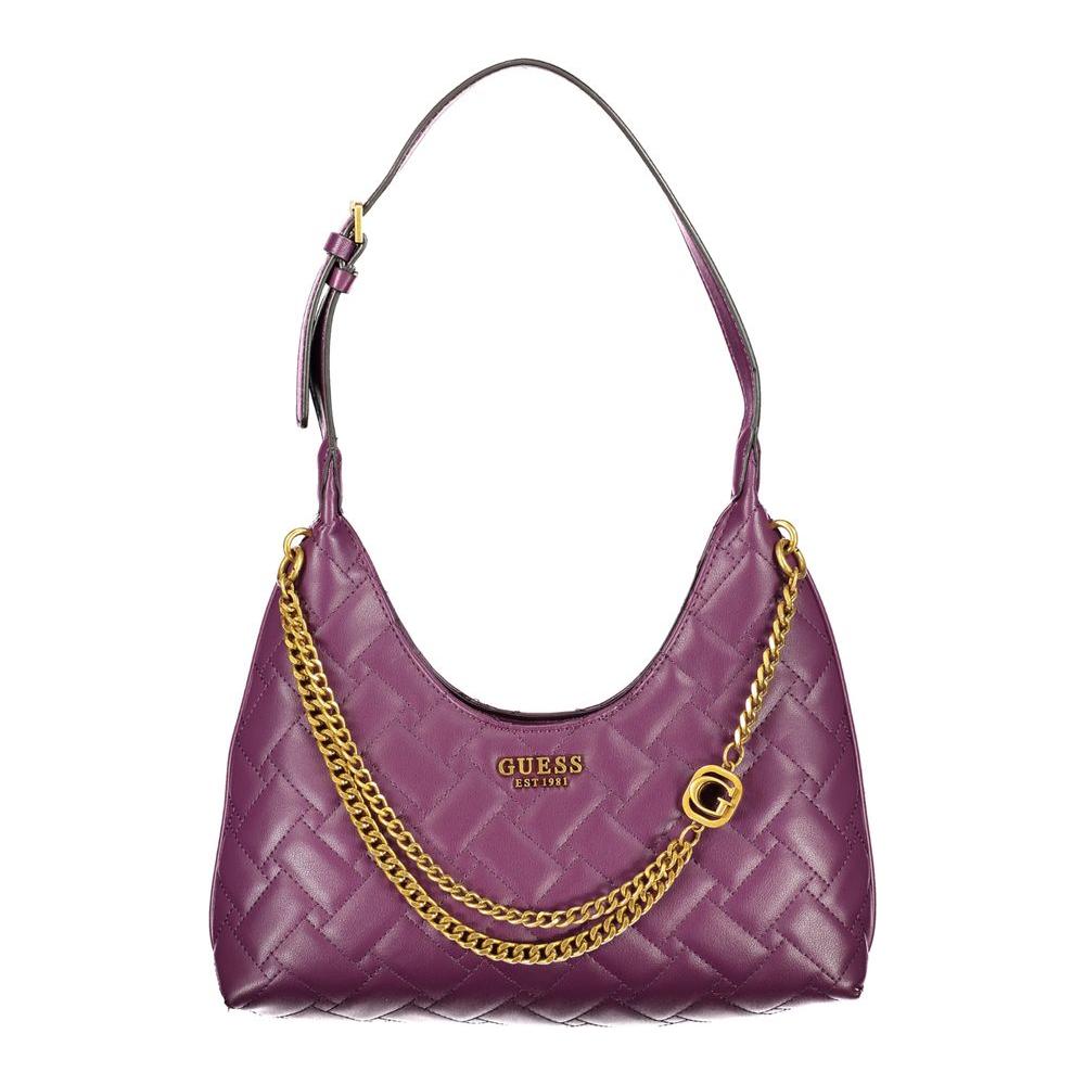 Guess Jeans Purple Polyethylene Handbag Guess Jeans Dim Gray