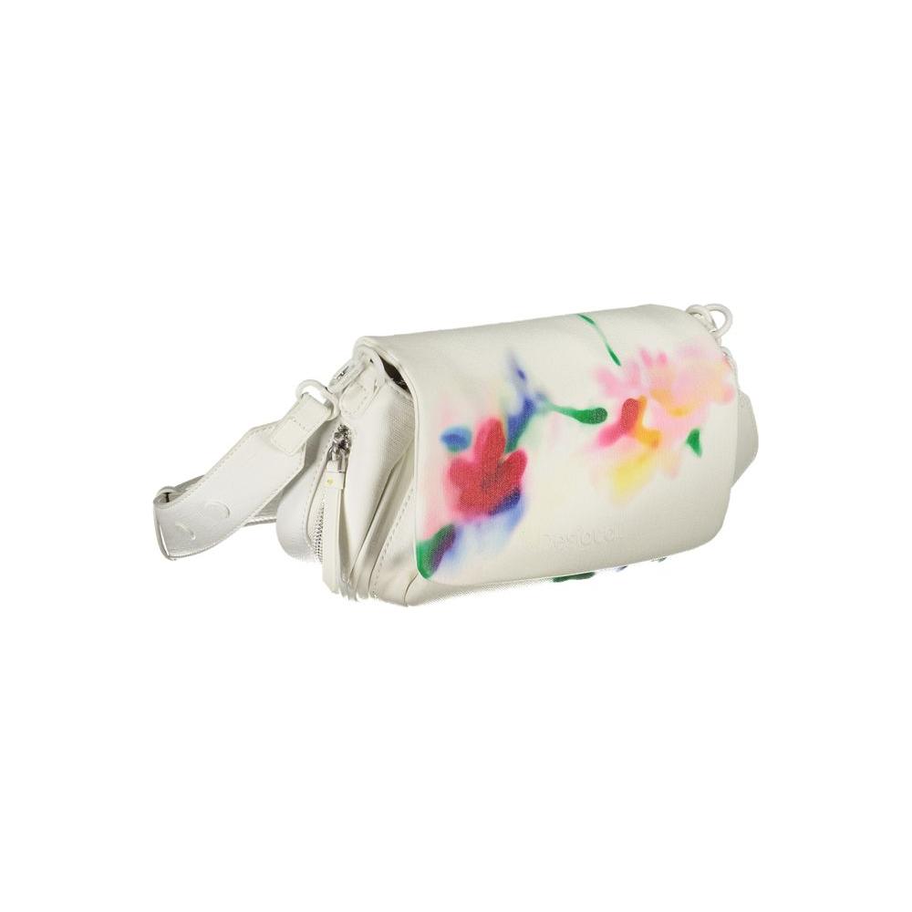 Desigual White Polyethylene Handbag Desigual Light Gray