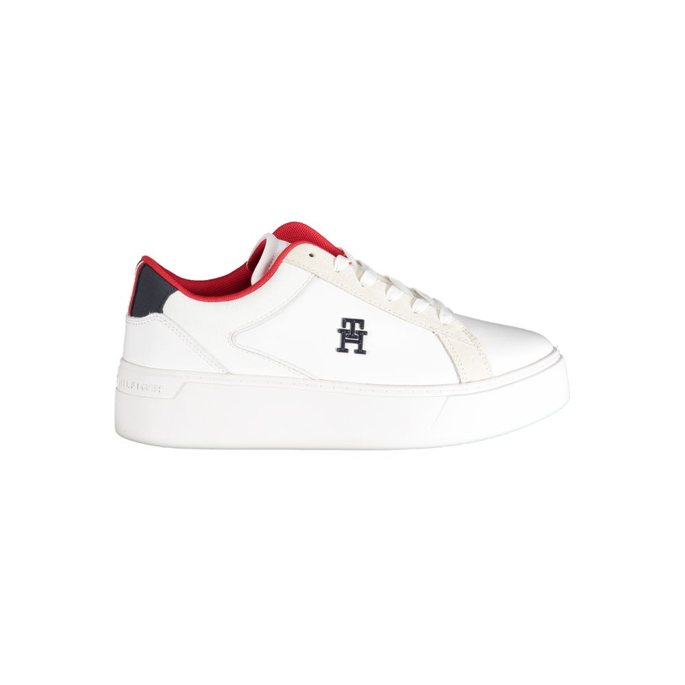 Tommy Hilfiger White Polyester Sneaker Tommy Hilfiger White Smoke