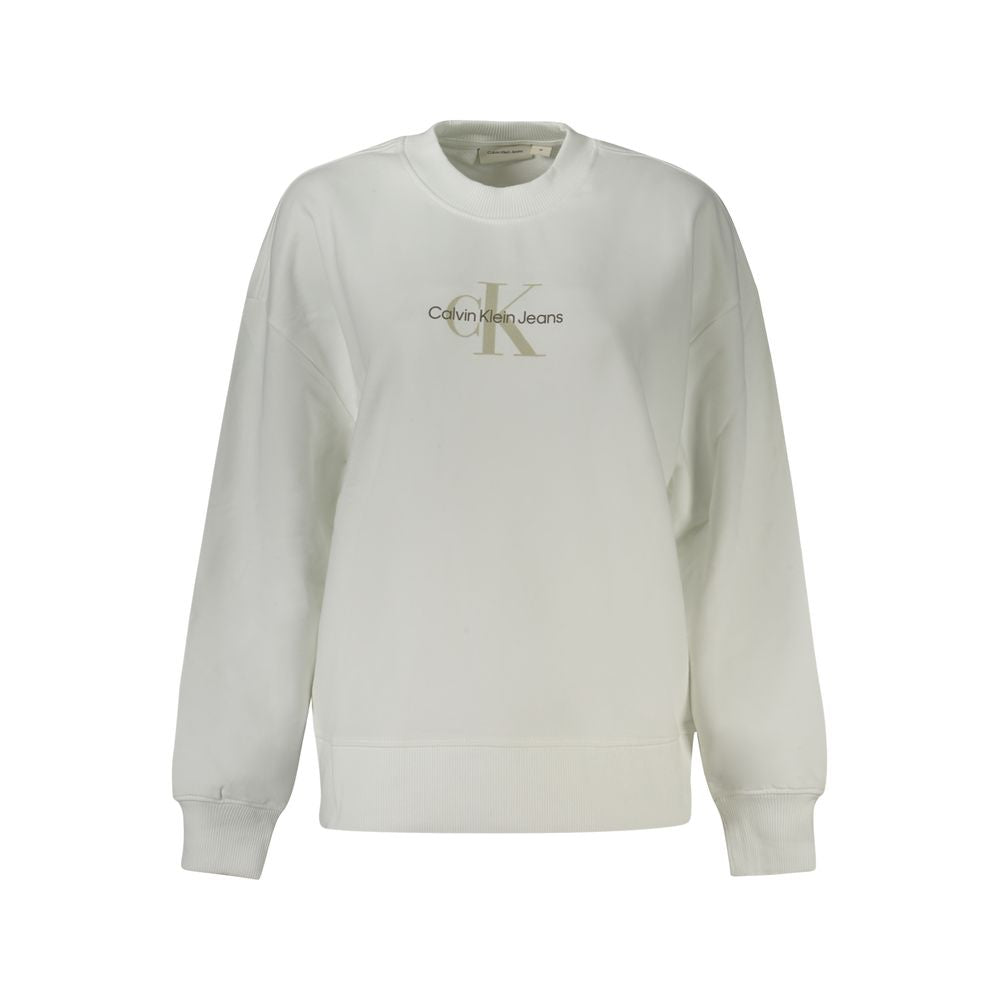 Calvin Klein White Cotton Women Sweater Calvin Klein Gray