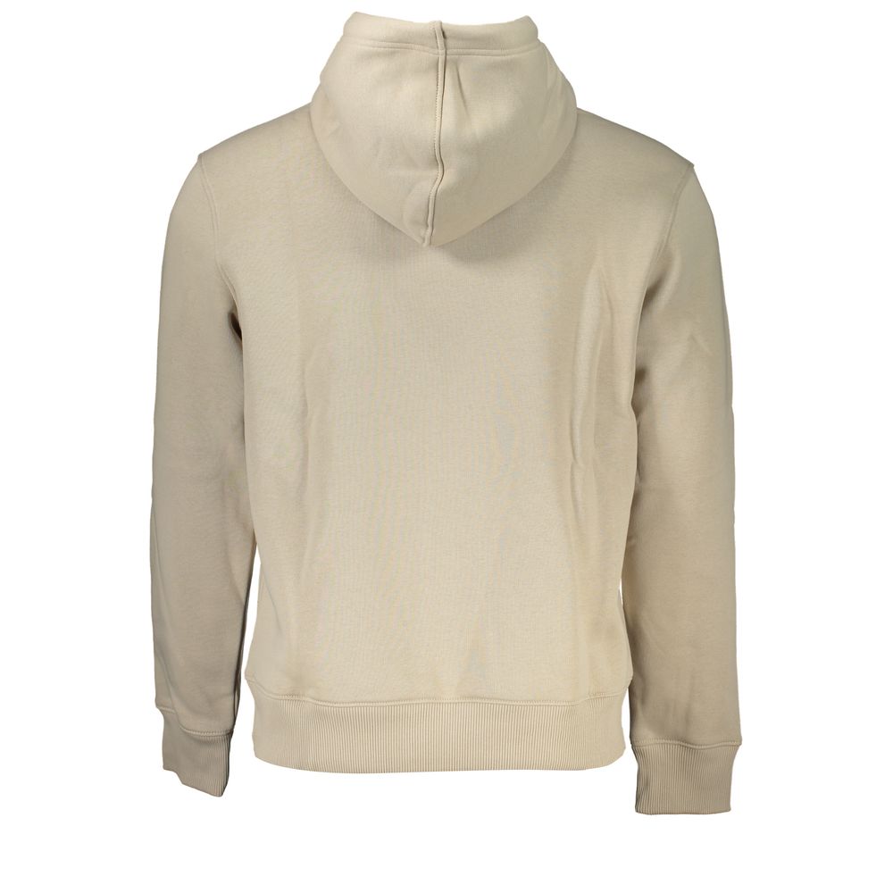 Calvin Klein Beige Fleece Hooded Sweatshirt with Logo Embroidery Calvin Klein Tan