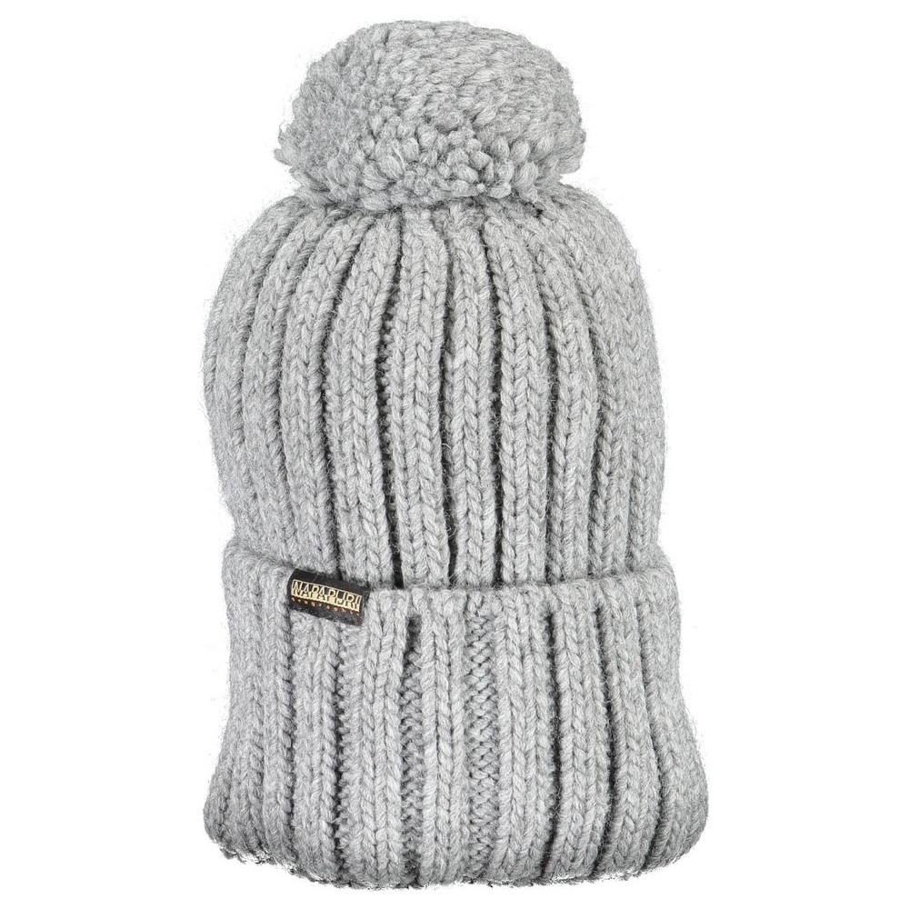 Napapijri Gray Acrylic Men Hat Napapijri Gray