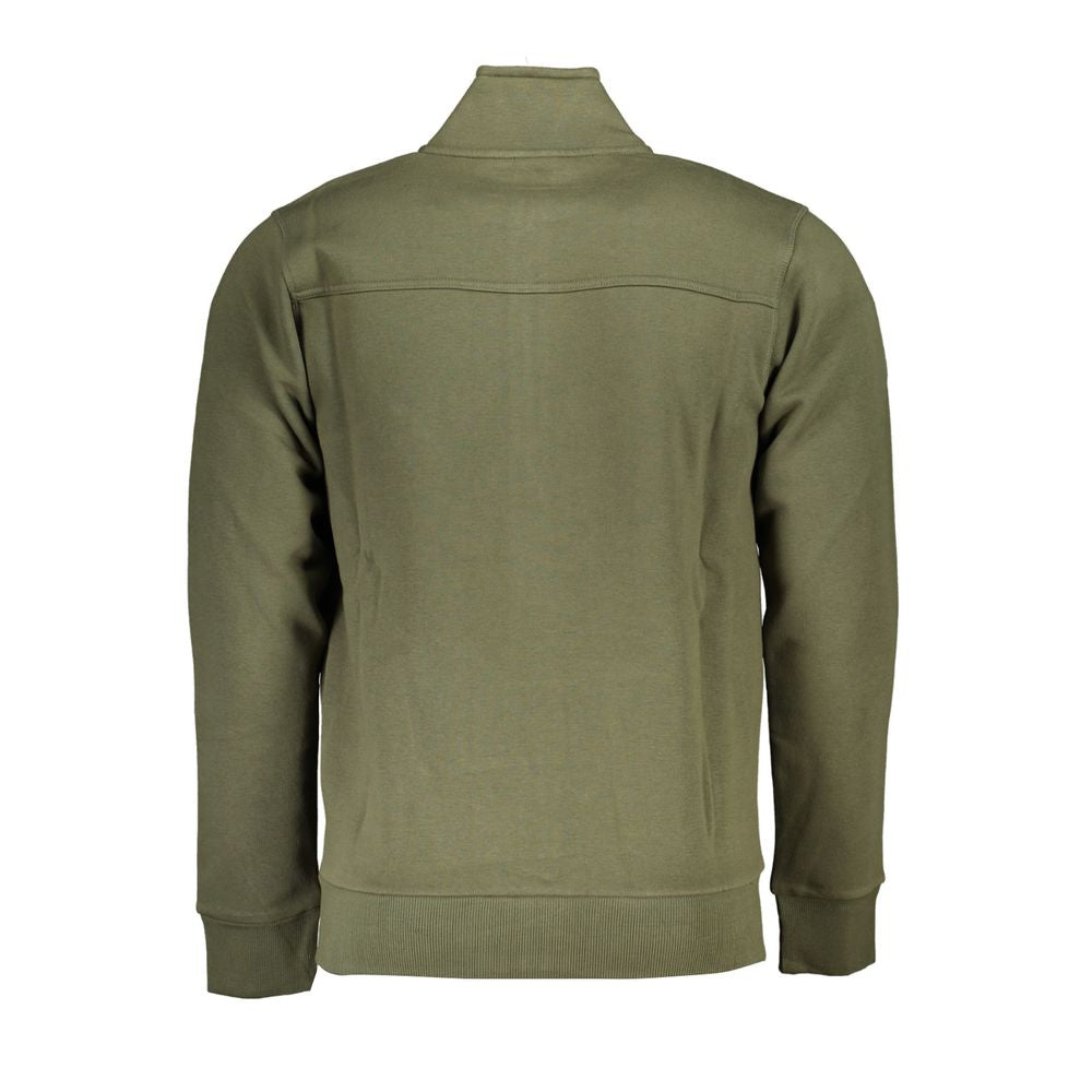 U.S. Grand Polo Enviable Embroidered Green Zip Sweater U.S. Grand Polo Dim Gray