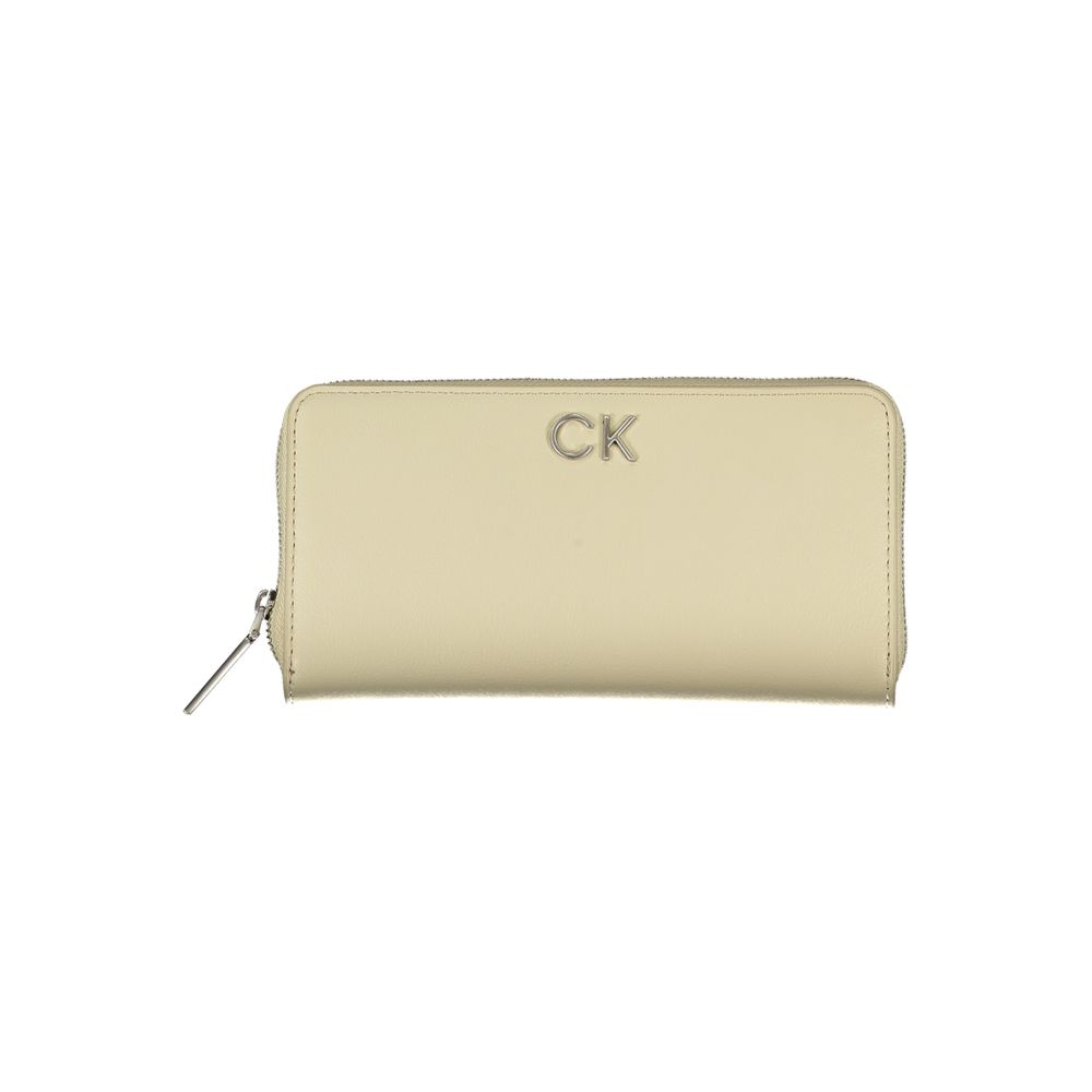 Calvin Klein Elegant Beige Zip Wallet with RFID Blocking Calvin Klein Gray