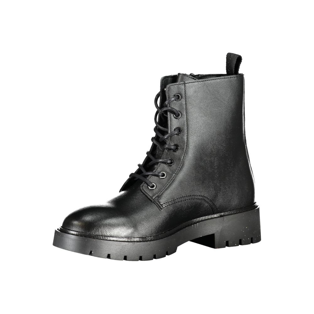 Calvin Klein Sleek Black Ankle Boots with Laces and Zip Detail Calvin Klein Dark Slate Gray