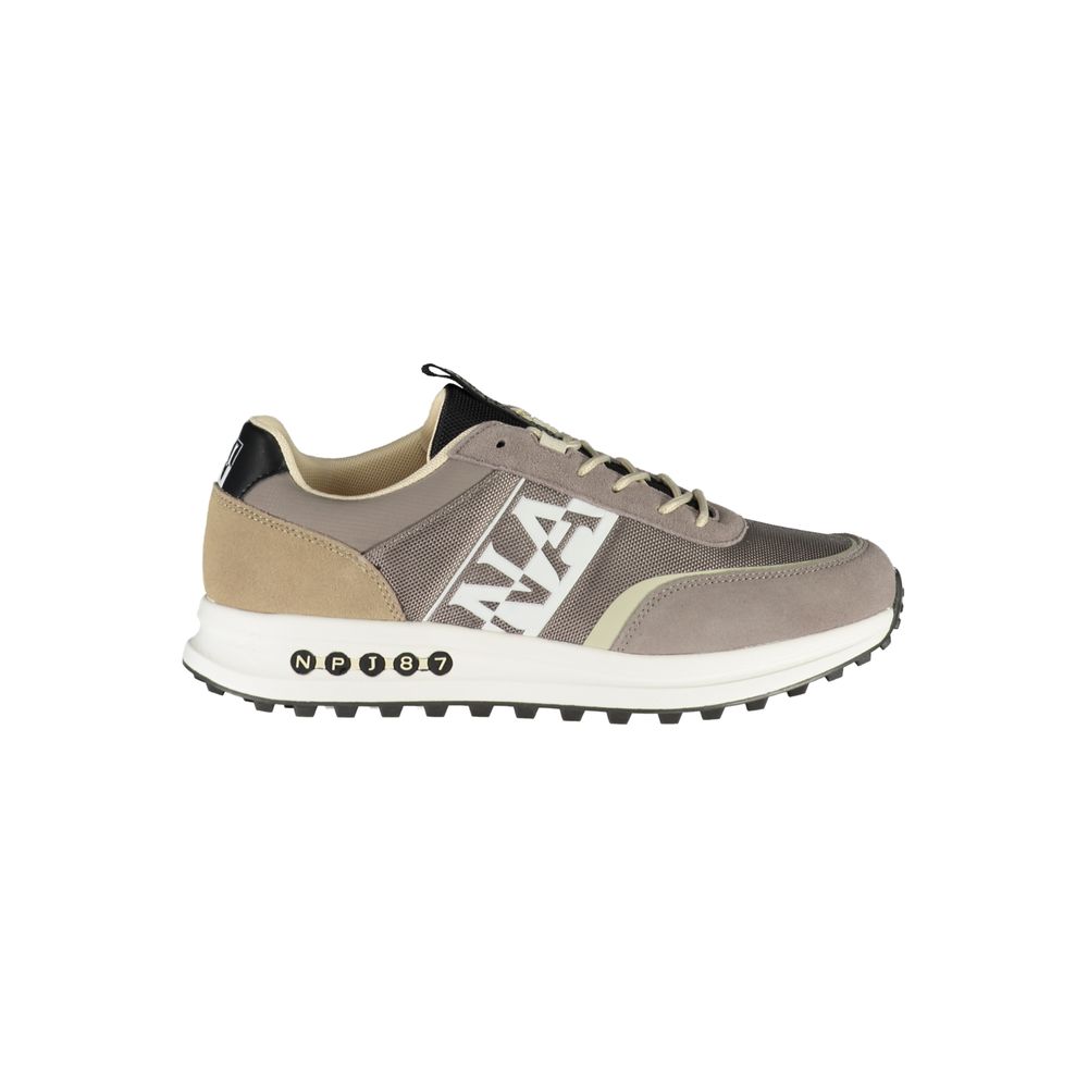 Napapijri Sleek Laced Sports Sneakers with Contrast Accents Napapijri Rosy Brown