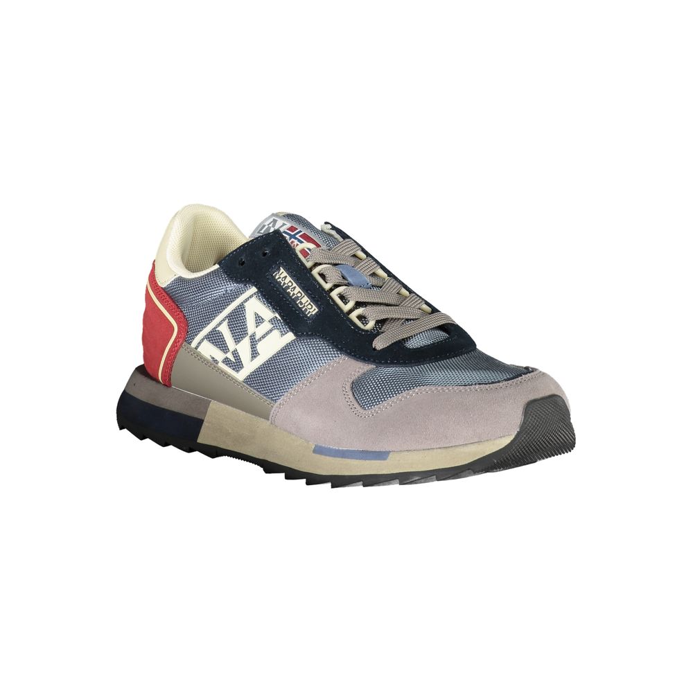 Napapijri Sleek Gray Lace-Up Sports Sneakers Napapijri Dark Gray