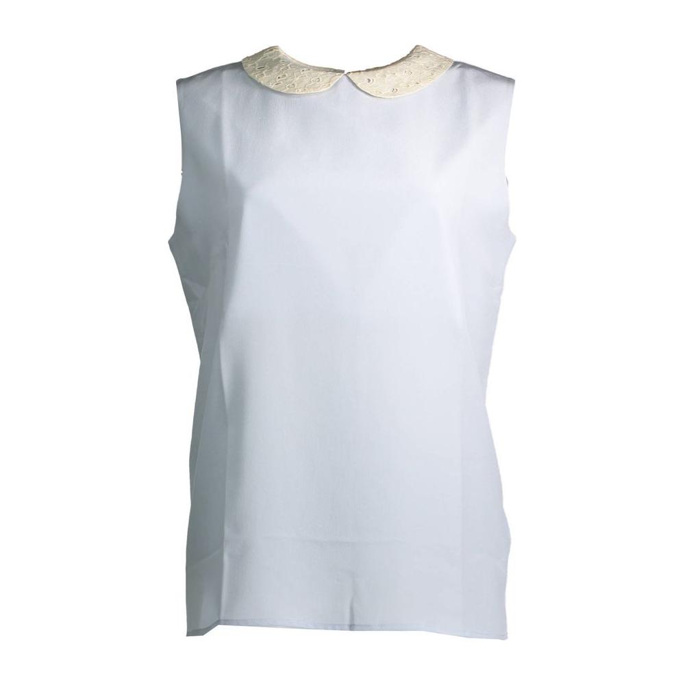 Gant Light Blue Silk Women Top Gant Light Gray