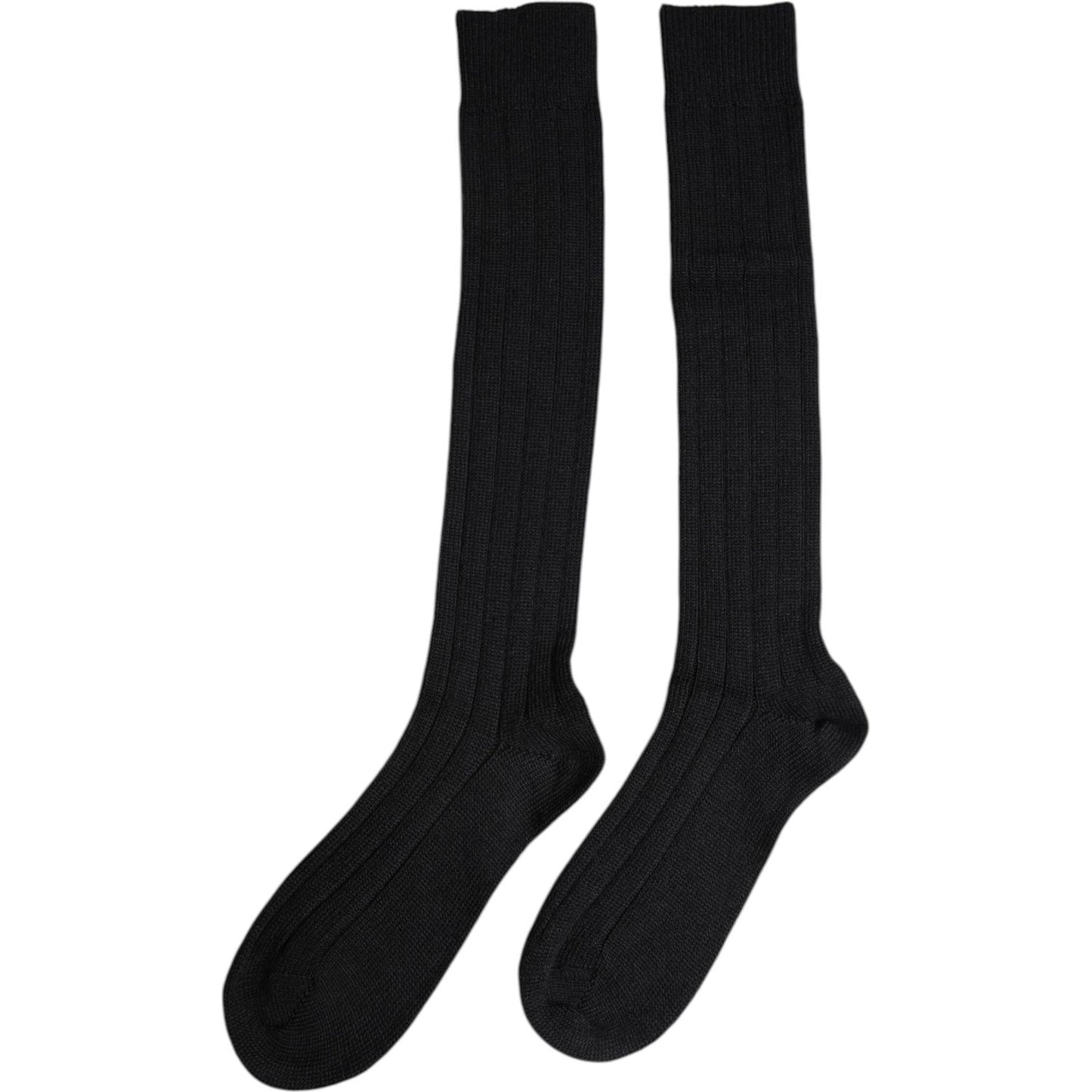 Dolce & Gabbana Black DG Logo Print Over The Calf Socks Dolce & Gabbana Black