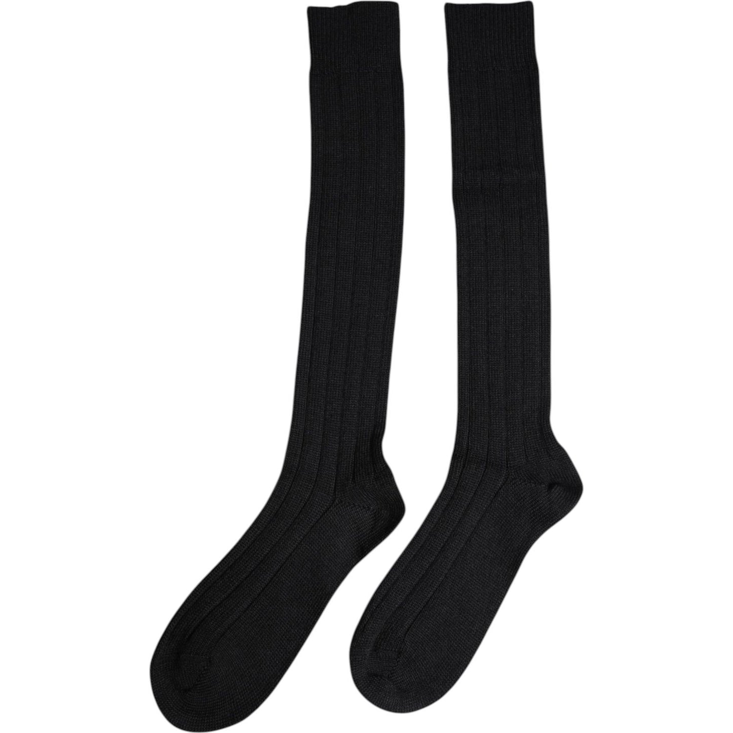 Dolce & Gabbana Black DG Logo Print Over The Calf Socks Dolce & Gabbana Black