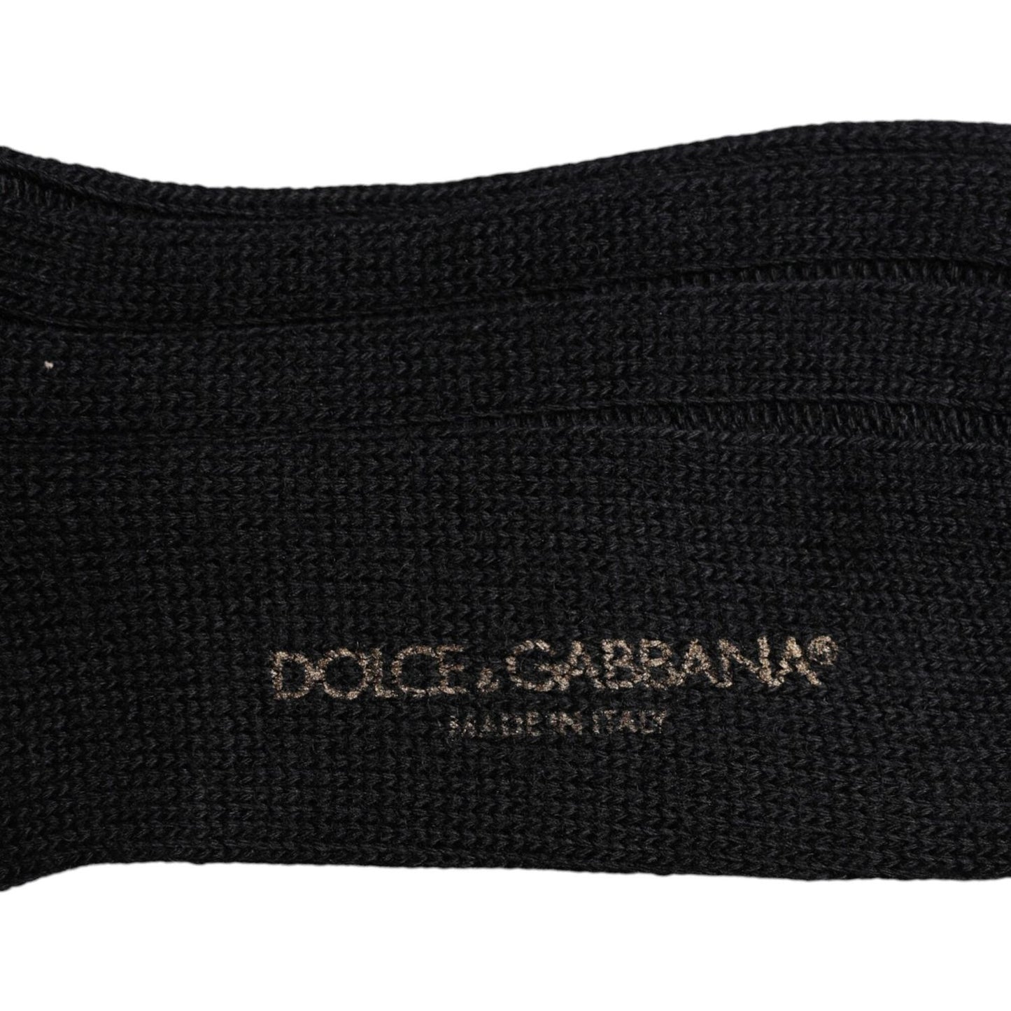 Dolce & Gabbana Black DG Logo Print Over The Calf Socks Dolce & Gabbana Black