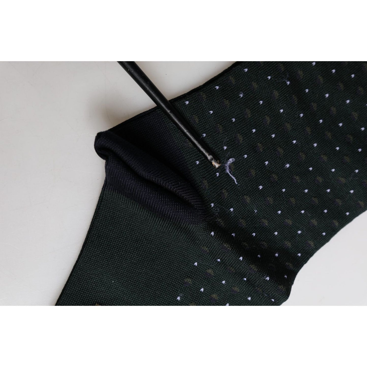 Dolce & Gabbana Black Polka Dots Cotton Mid Calf Socks Dolce & Gabbana Black