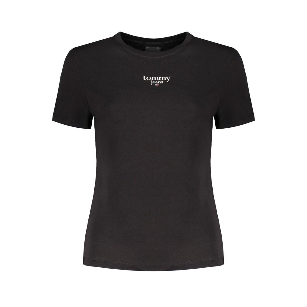 Tommy Hilfiger Black Cotton Tops & T-Shirt