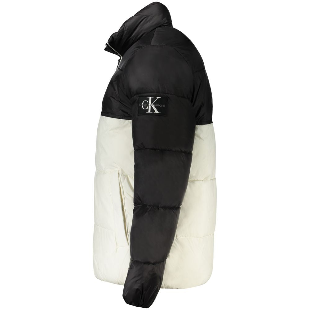 Calvin Klein White Polyester Men Jacket Calvin Klein Dark Slate Gray