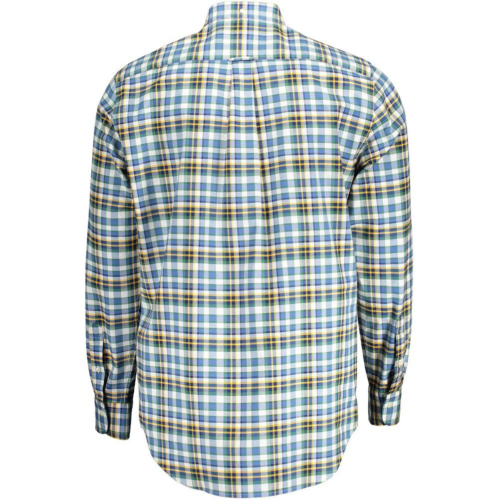 Gant Blue Cotton Mens Shirt Gant Gray