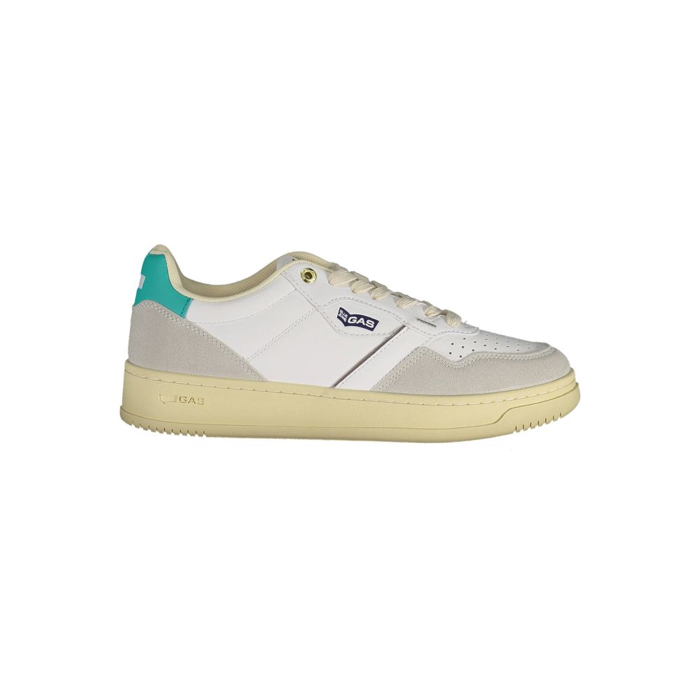 Gas White Artificial Leather Sneaker Gas Gray