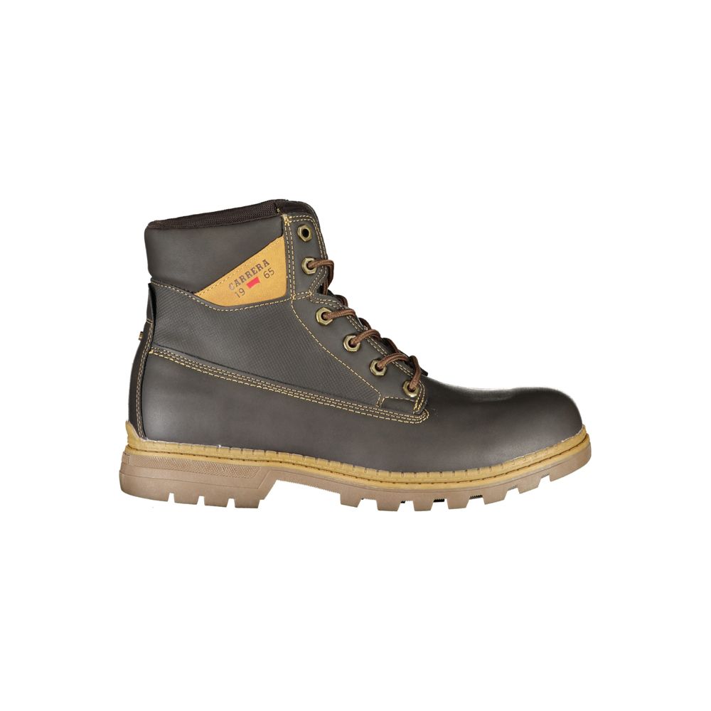 Carrera Rugged Brown Lace-Up Boots with Contrast Details Carrera Dim Gray
