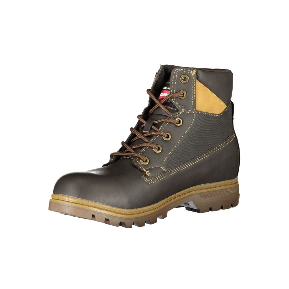 Carrera Rugged Brown Lace-Up Boots with Contrast Details Carrera Dark Slate Gray
