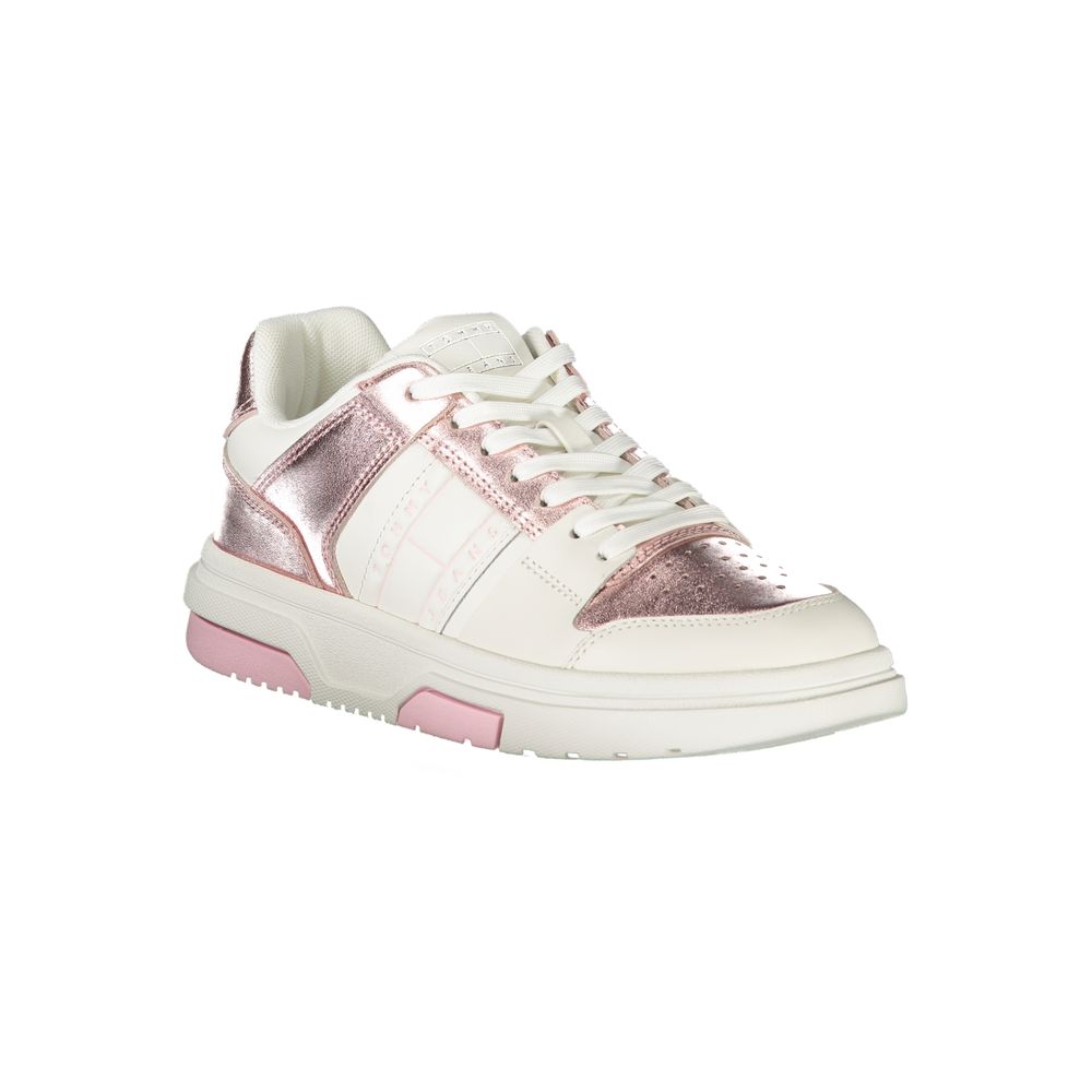 Tommy Hilfiger White Polyethylene Women Sneaker Tommy Hilfiger Light Gray