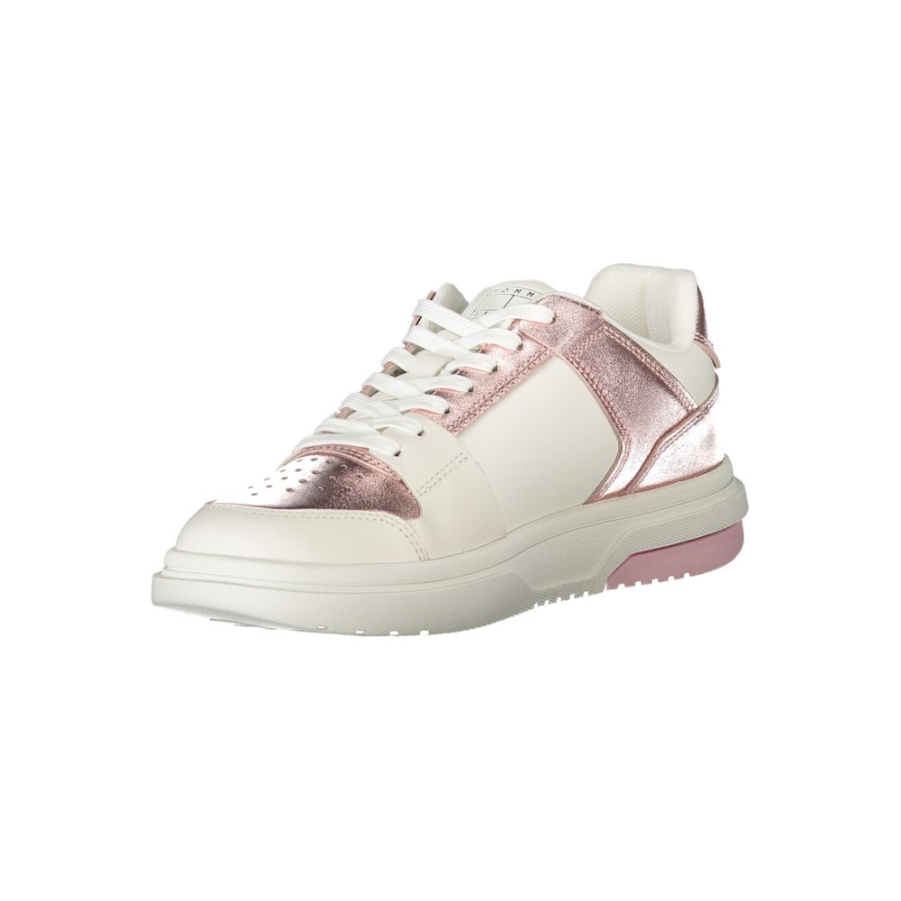 Tommy Hilfiger White Polyethylene Women Sneaker Tommy Hilfiger Light Gray