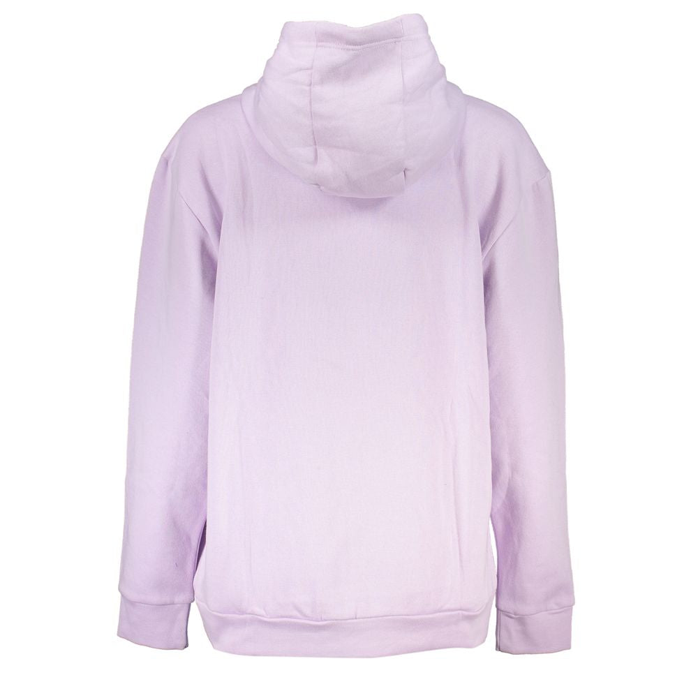 Cavalli Class Purple Cotton Sweater Cavalli Class Light Gray