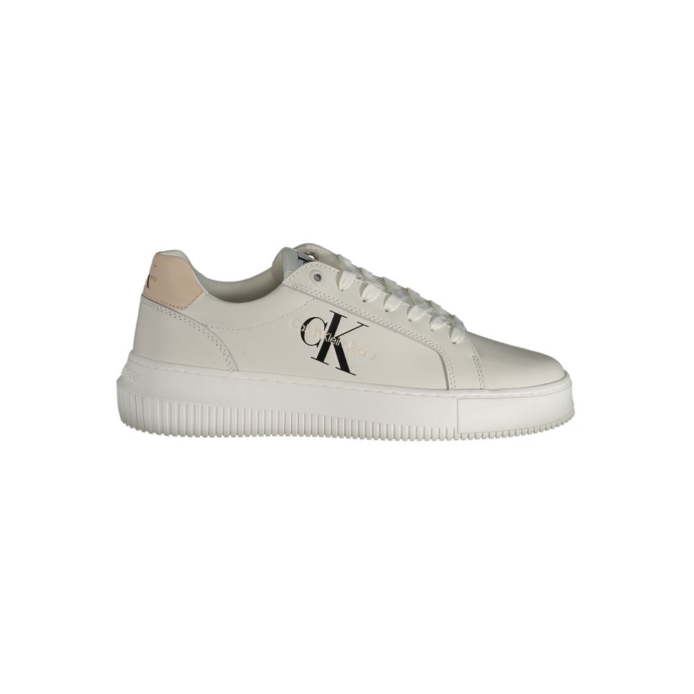 Calvin Klein White Polyester Sneaker Calvin Klein Gray
