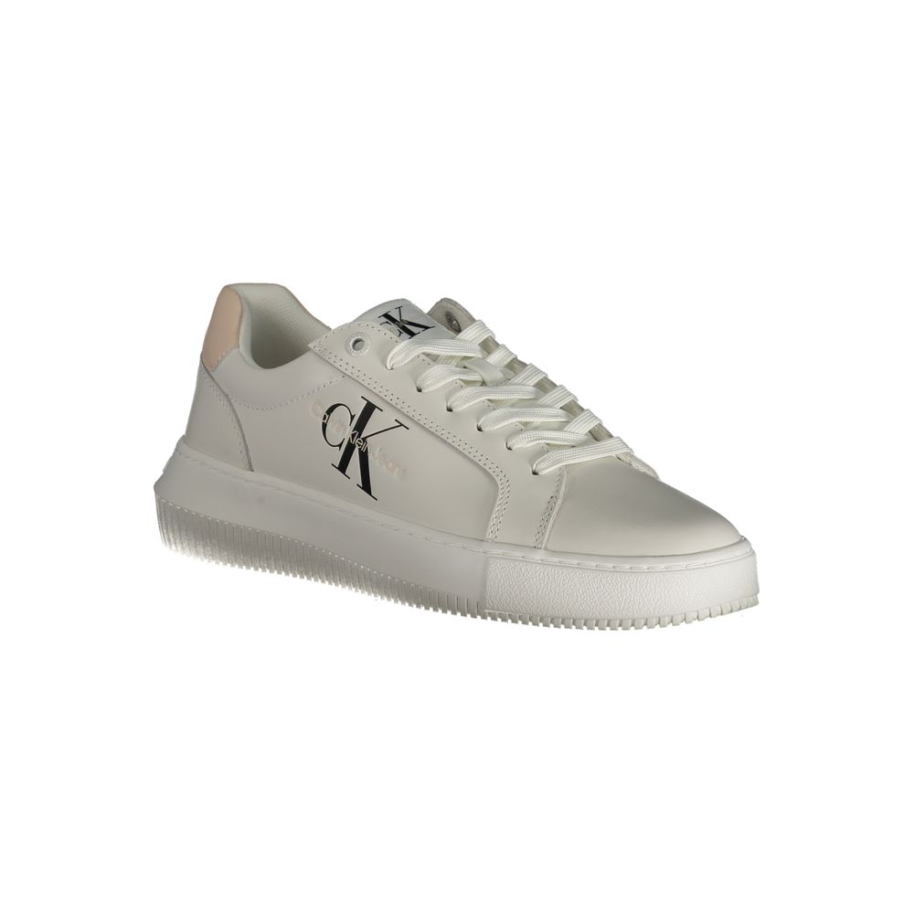 Calvin Klein White Polyester Sneaker Calvin Klein Dark Gray