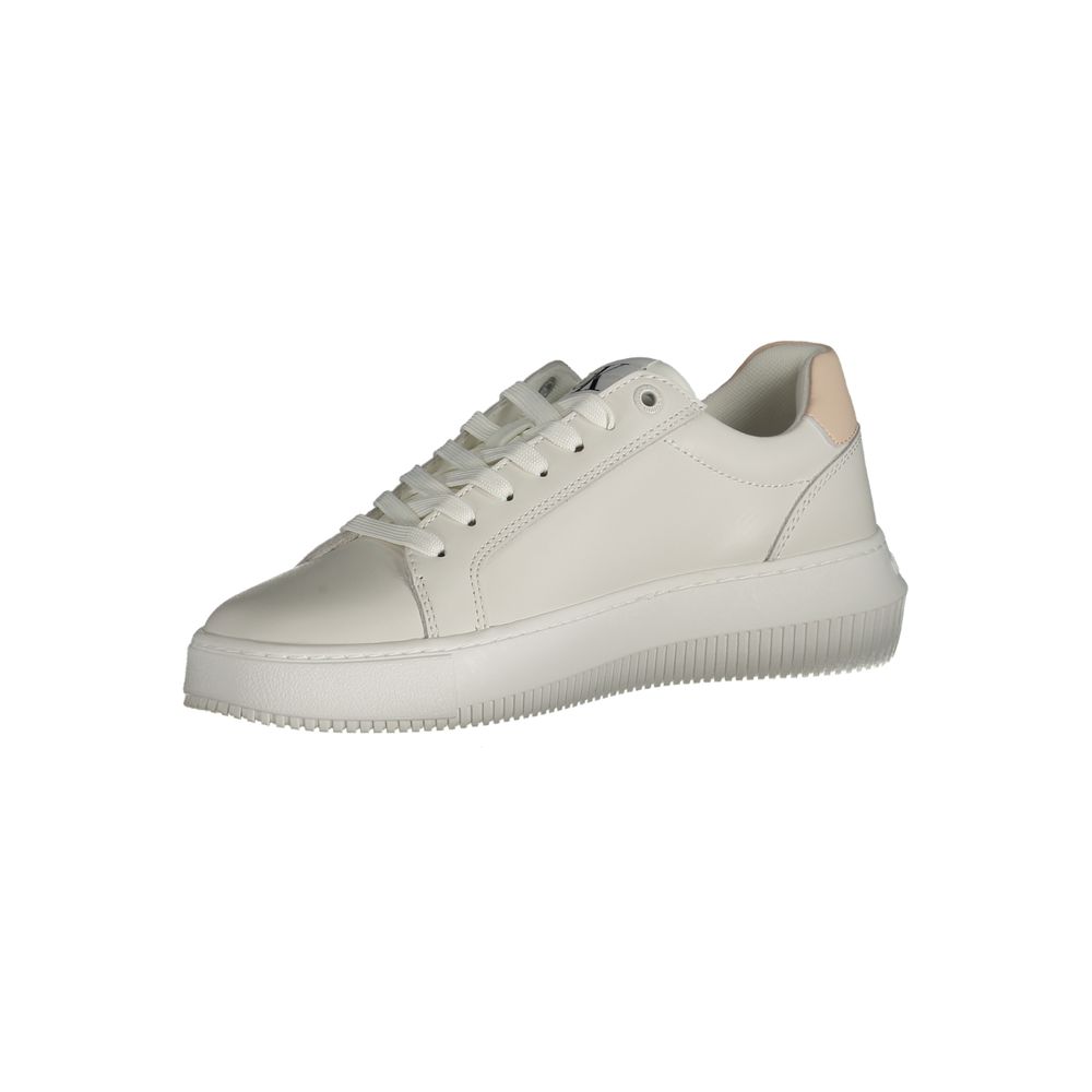 Calvin Klein White Polyester Sneaker Calvin Klein Gray