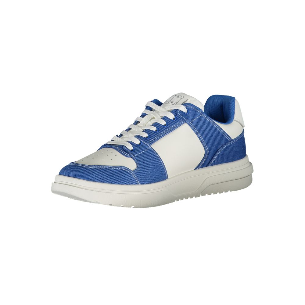 Tommy Hilfiger White Polyester Sneaker Tommy Hilfiger Dark Slate Blue