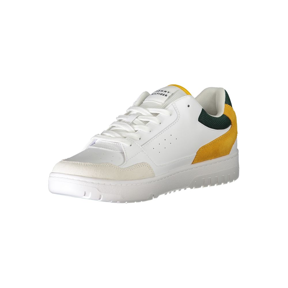 Tommy Hilfiger White Polyethylene Men Sneaker Tommy Hilfiger Light Gray