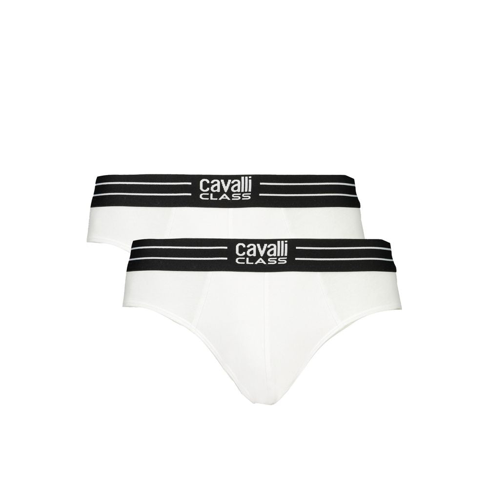 Cavalli Class White Cotton Mens Underwear Cavalli Class White Smoke