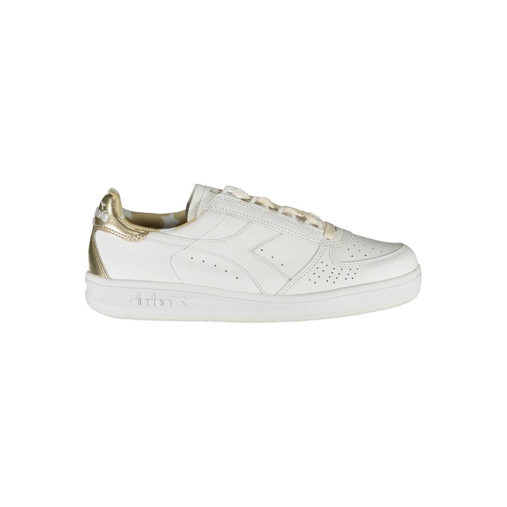 Diadora White Leather Women Sneaker Diadora Light Gray