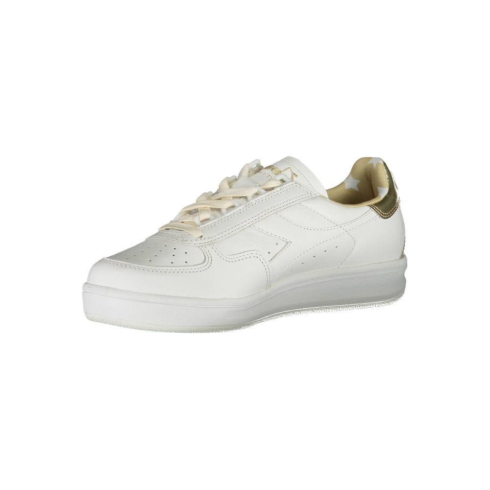 Diadora White Leather Women Sneaker Diadora Light Gray