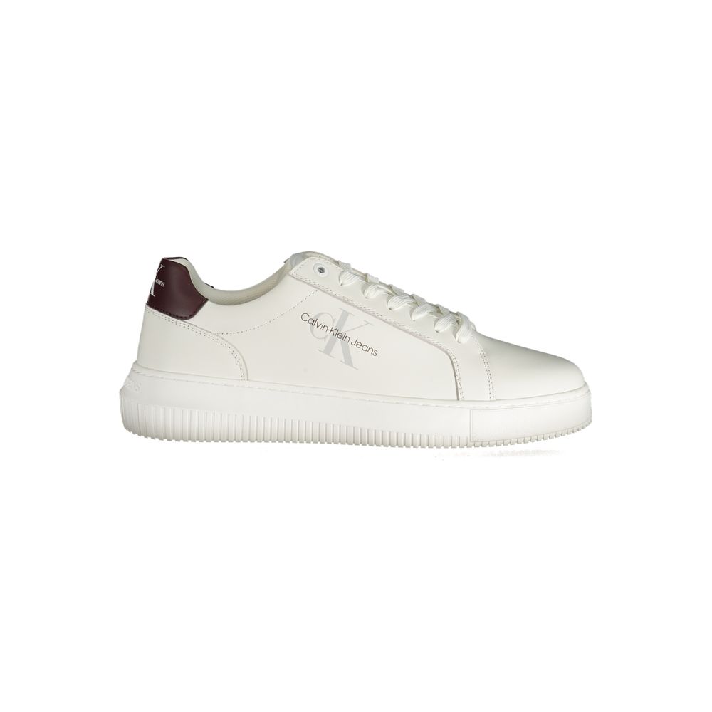 Calvin Klein White Polyester Sneaker Calvin Klein Light Gray