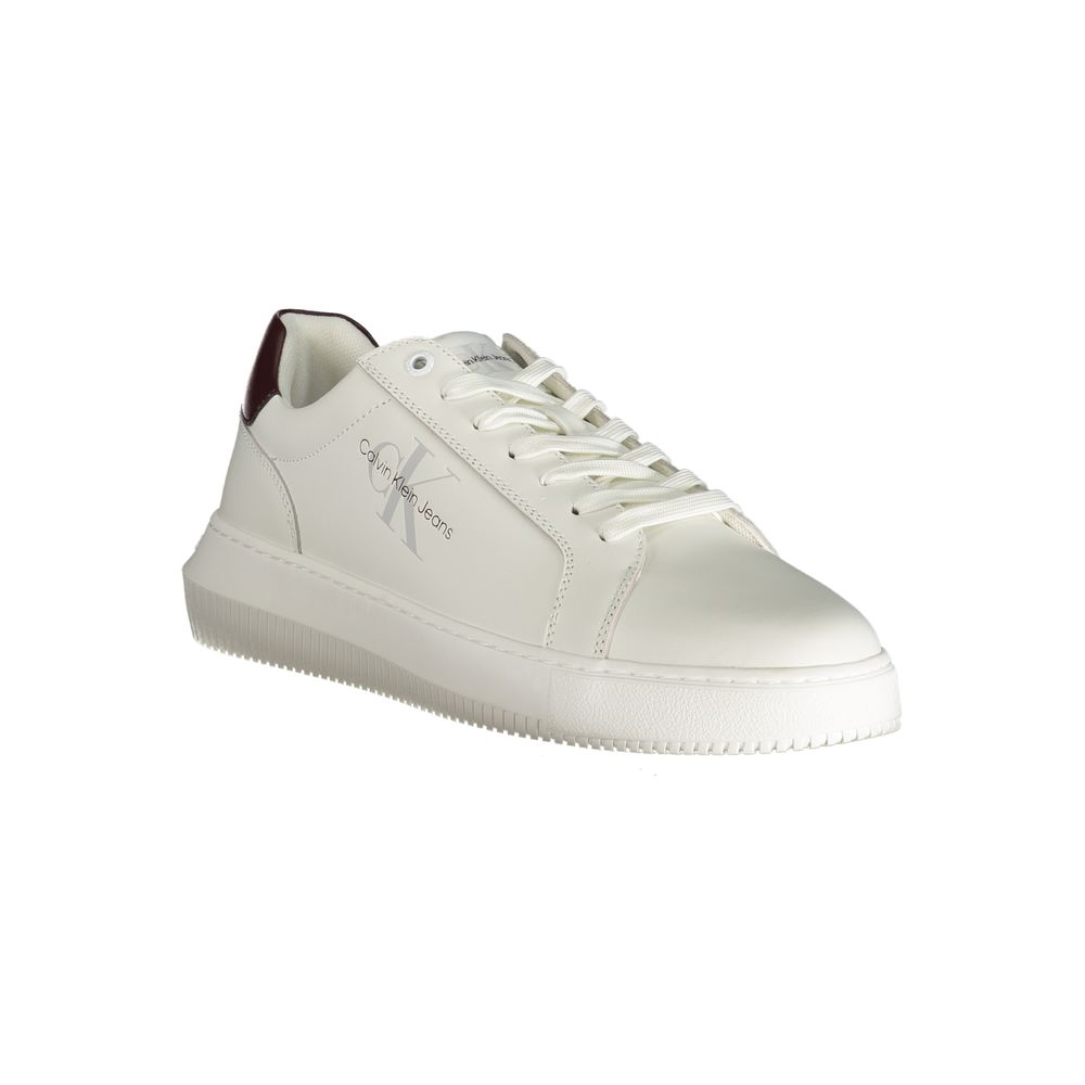 Calvin Klein White Polyester Sneaker Calvin Klein Light Gray