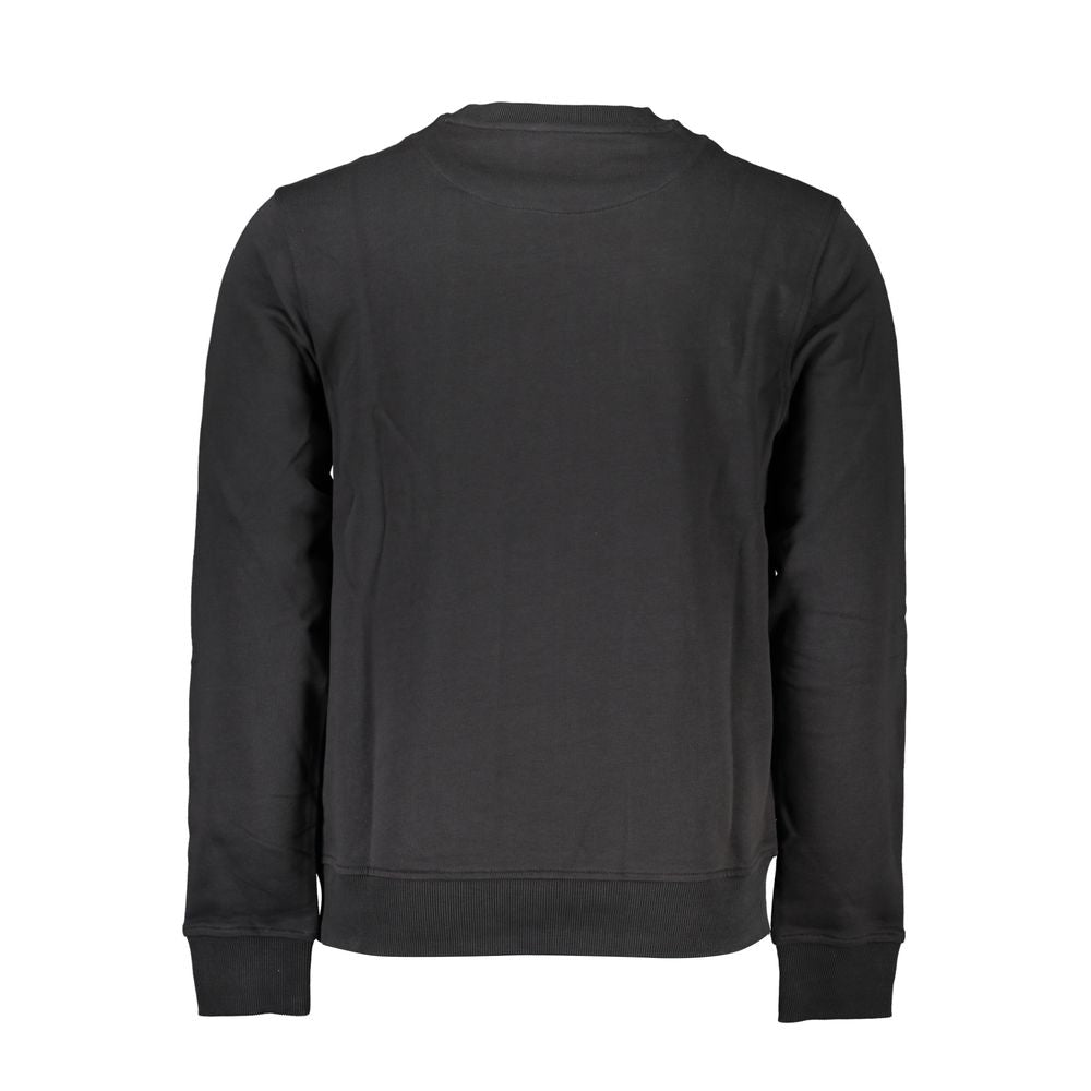 Harmont & Blaine Sleek Black Long-Sleeved Crew Neck Sweatshirt Harmont & Blaine Dark Slate Gray
