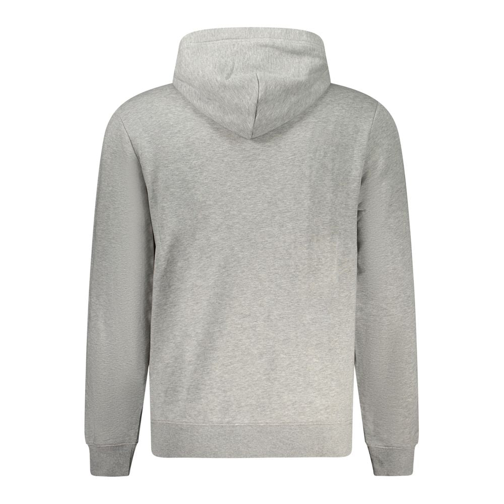 Napapijri Gray Cotton Sweater Napapijri Dark Gray