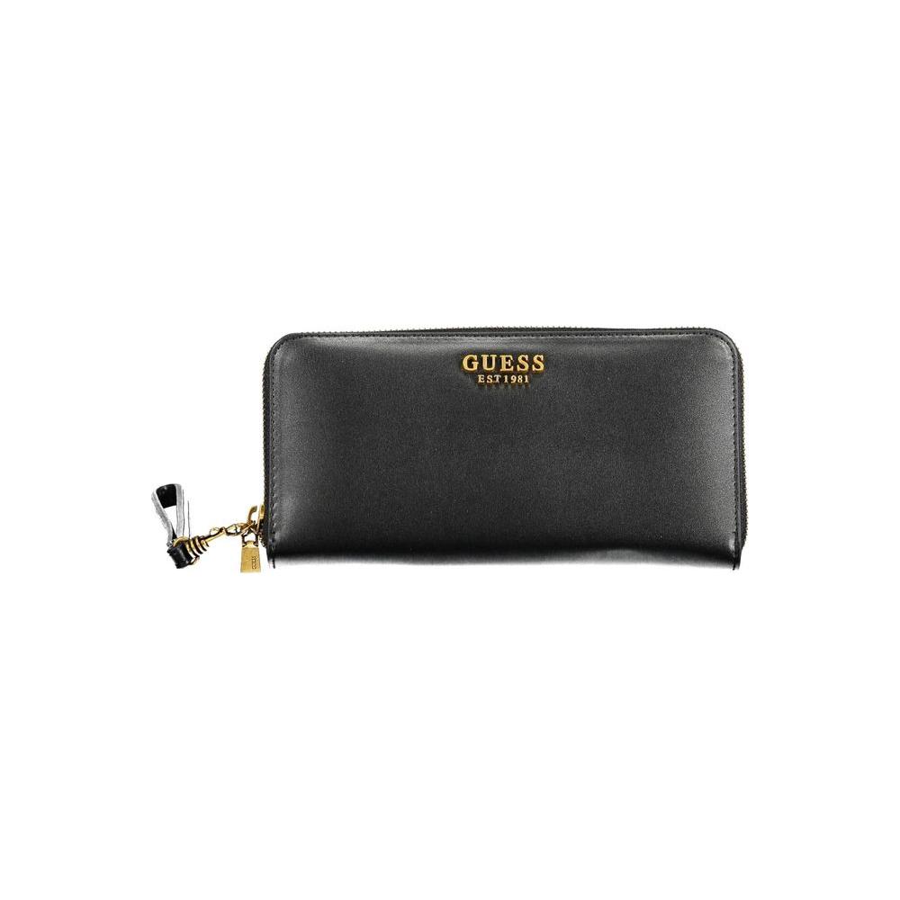Guess Jeans Black Polyethylene Women Wallet Guess Jeans Dark Slate Gray
