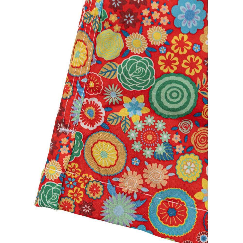 Isaia Red Polyester Swim Short