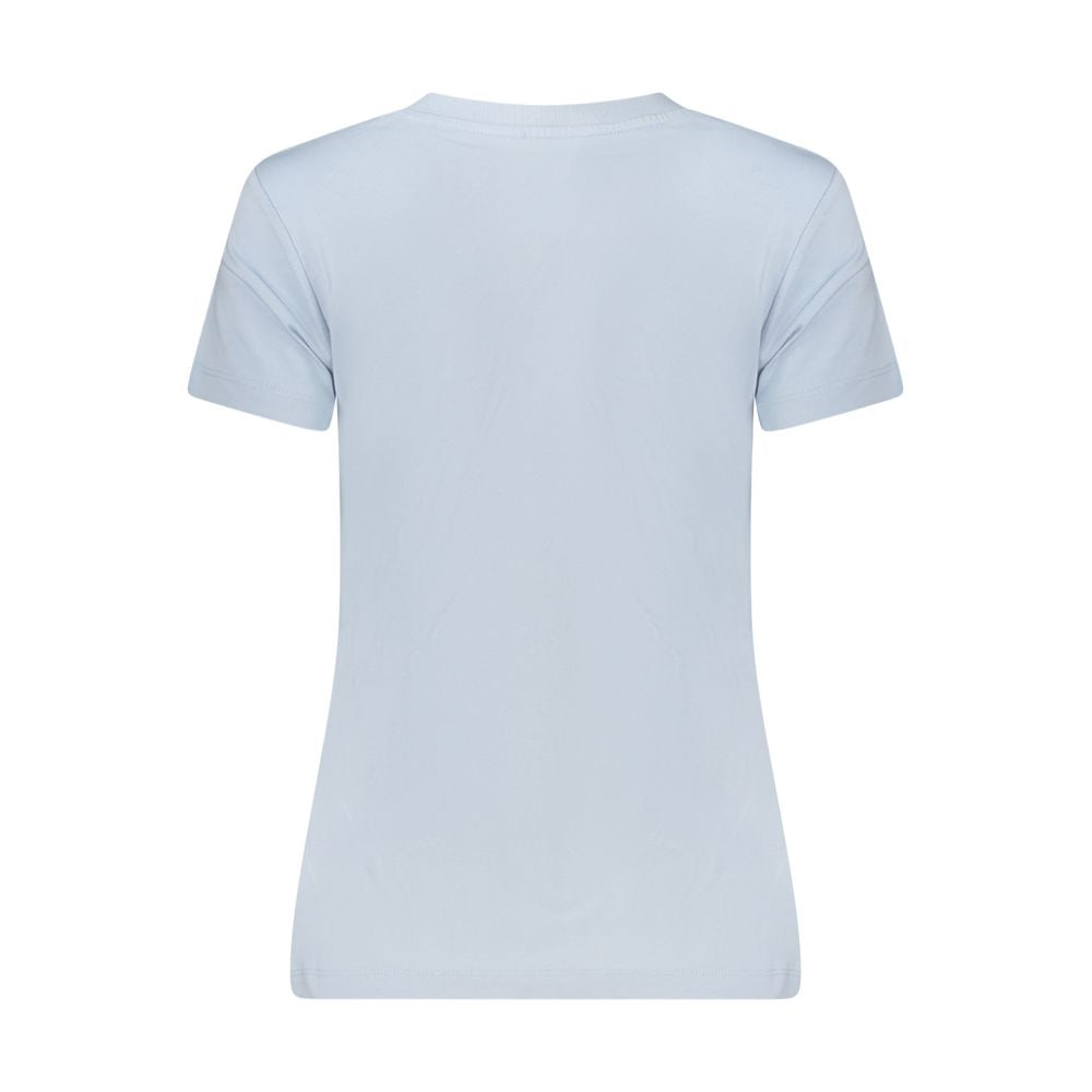 Calvin Klein Light Blue Cotton Tops & T-Shirt Calvin Klein Light Gray