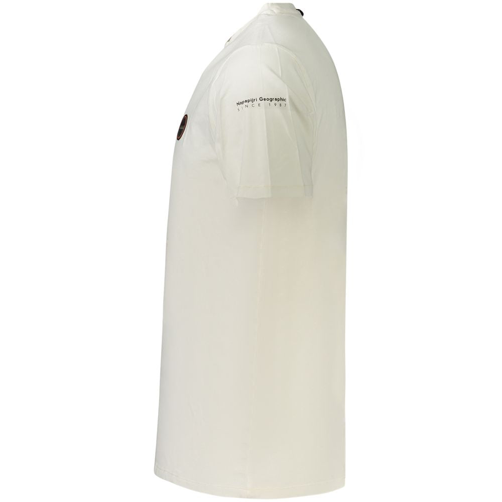Napapijri White Cotton Men T-Shirt