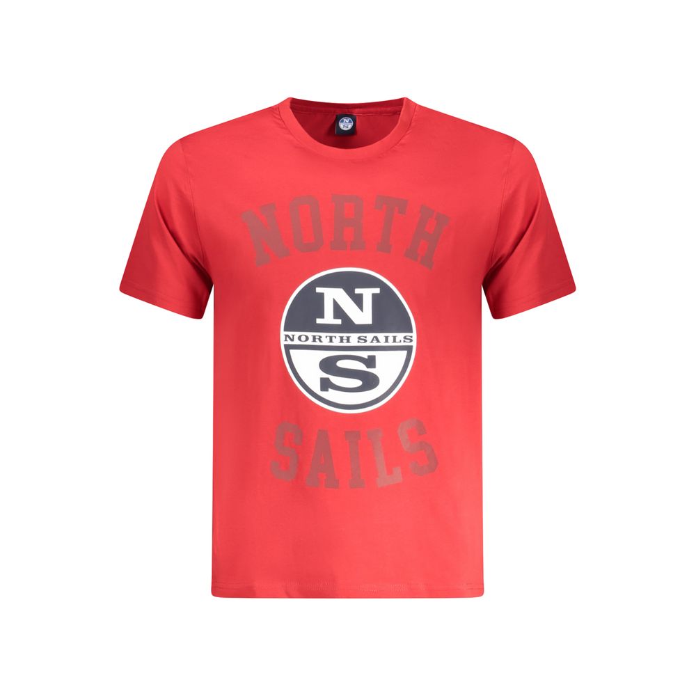 North Sails Red Cotton Men T-Shirt North Sails Tomato