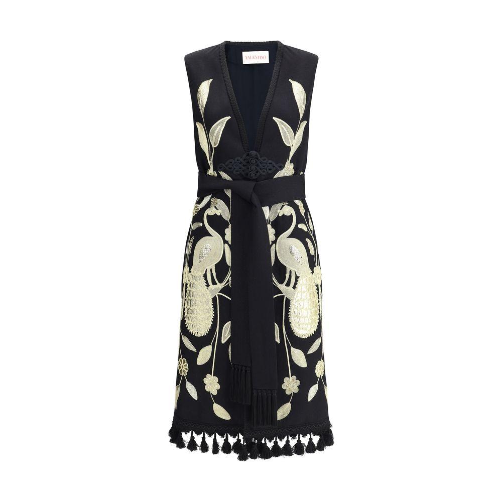 Valentino Embroidered long Vest Valentino Light Gray