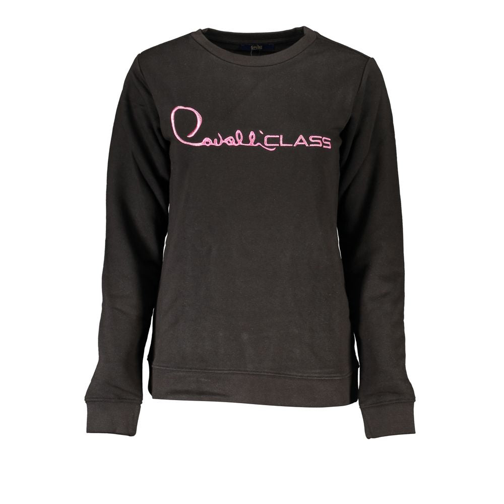 Cavalli Class Black Cotton Sweater Cavalli Class Dark Slate Gray