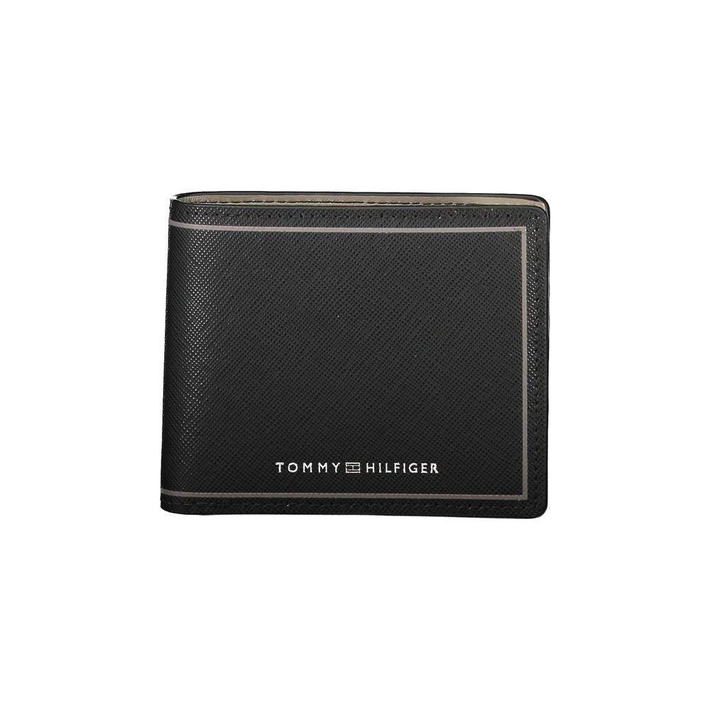 Tommy Hilfiger Black Leather Double Card Wallet Tommy Hilfiger Dark Slate Gray