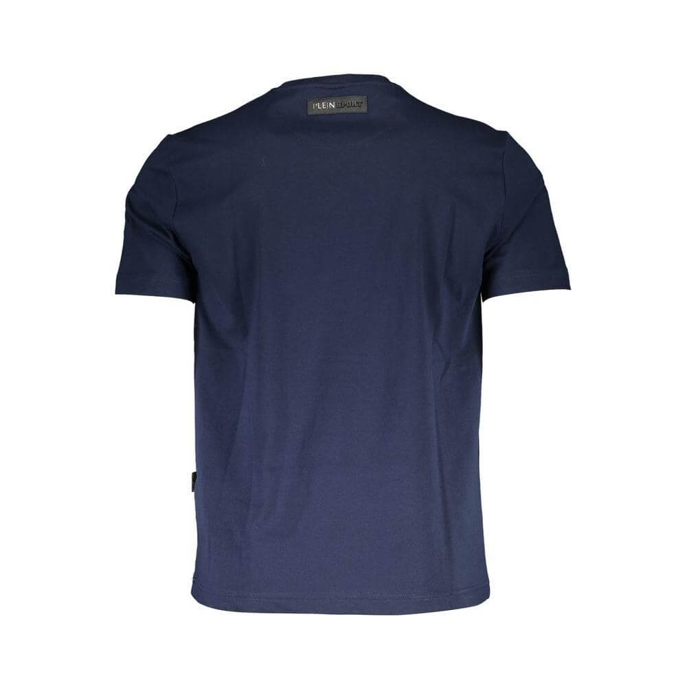 Plein Sport Blue Cotton Men T-Shirt Plein Sport Dark Slate Gray