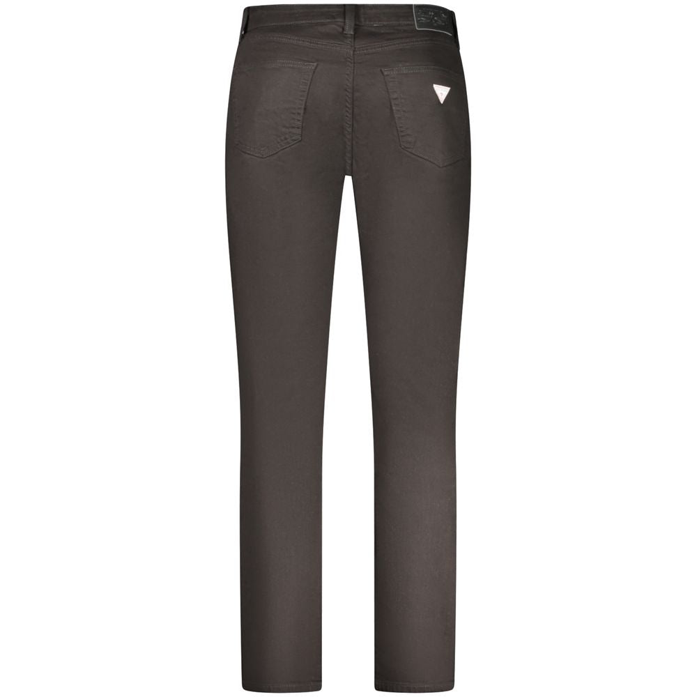 Guess Jeans Black Cotton Men Slim Jean Guess Jeans Dark Slate Gray