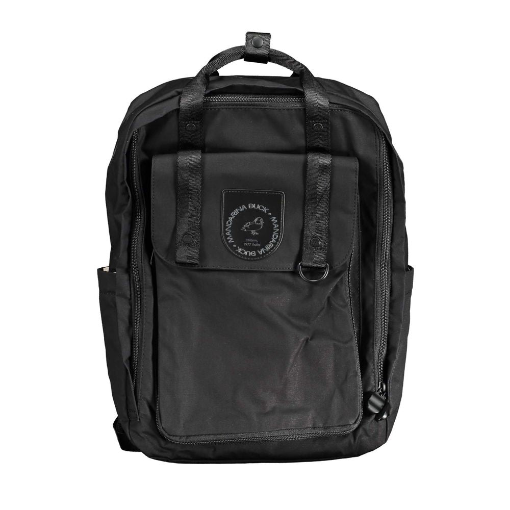 Mandarina Duck Black Cotton Backpack Mandarina Duck Dark Slate Gray